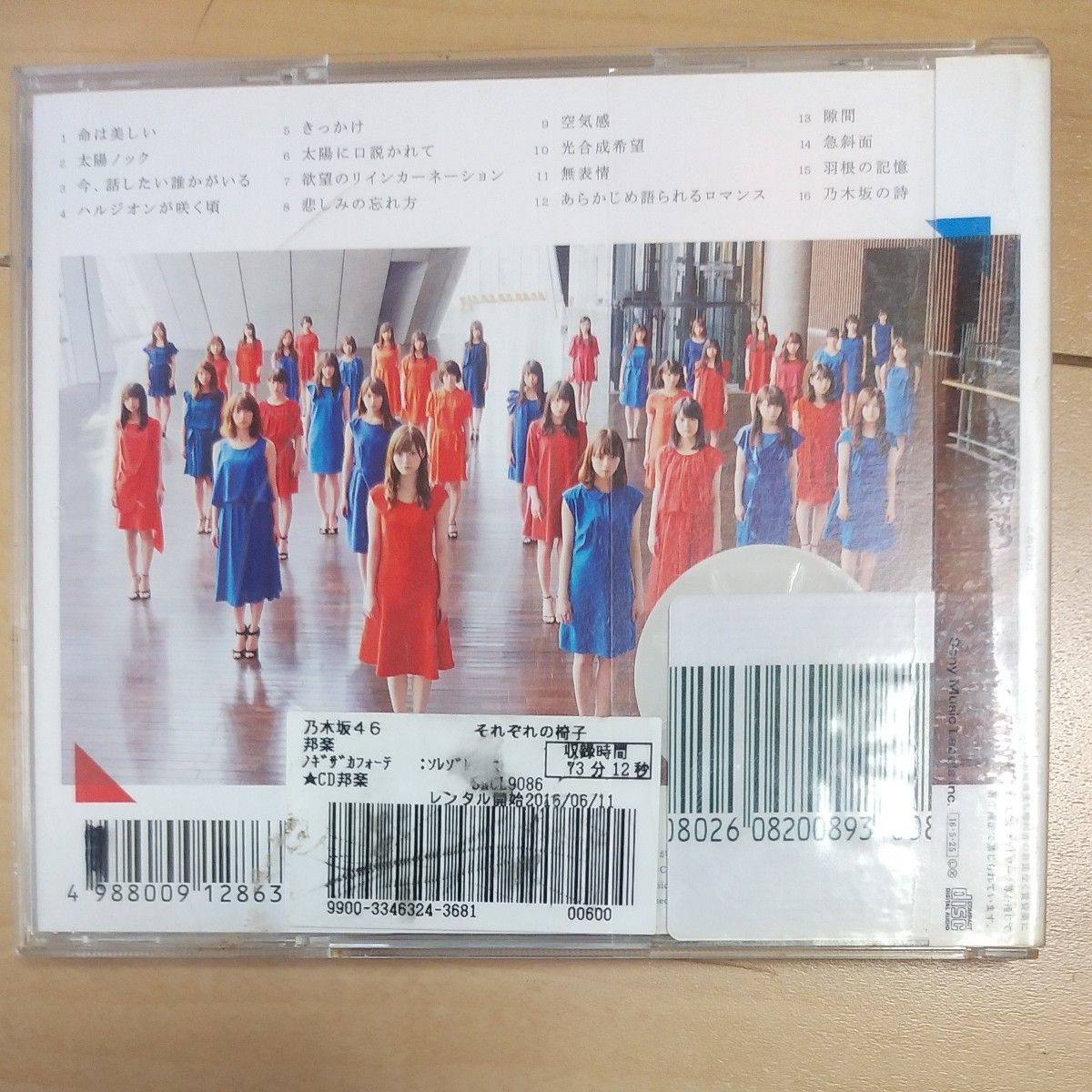 乃木坂46それぞれの椅子レンタル落ち CD