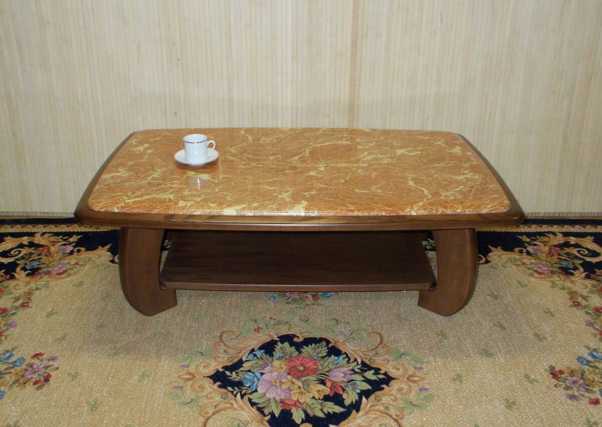 センターテーブル　応接テーブル　110×66cm 展示処分　豪華な社長室に置けそうなテーブル　大理石　ローテーブル　OS2-110 日本製