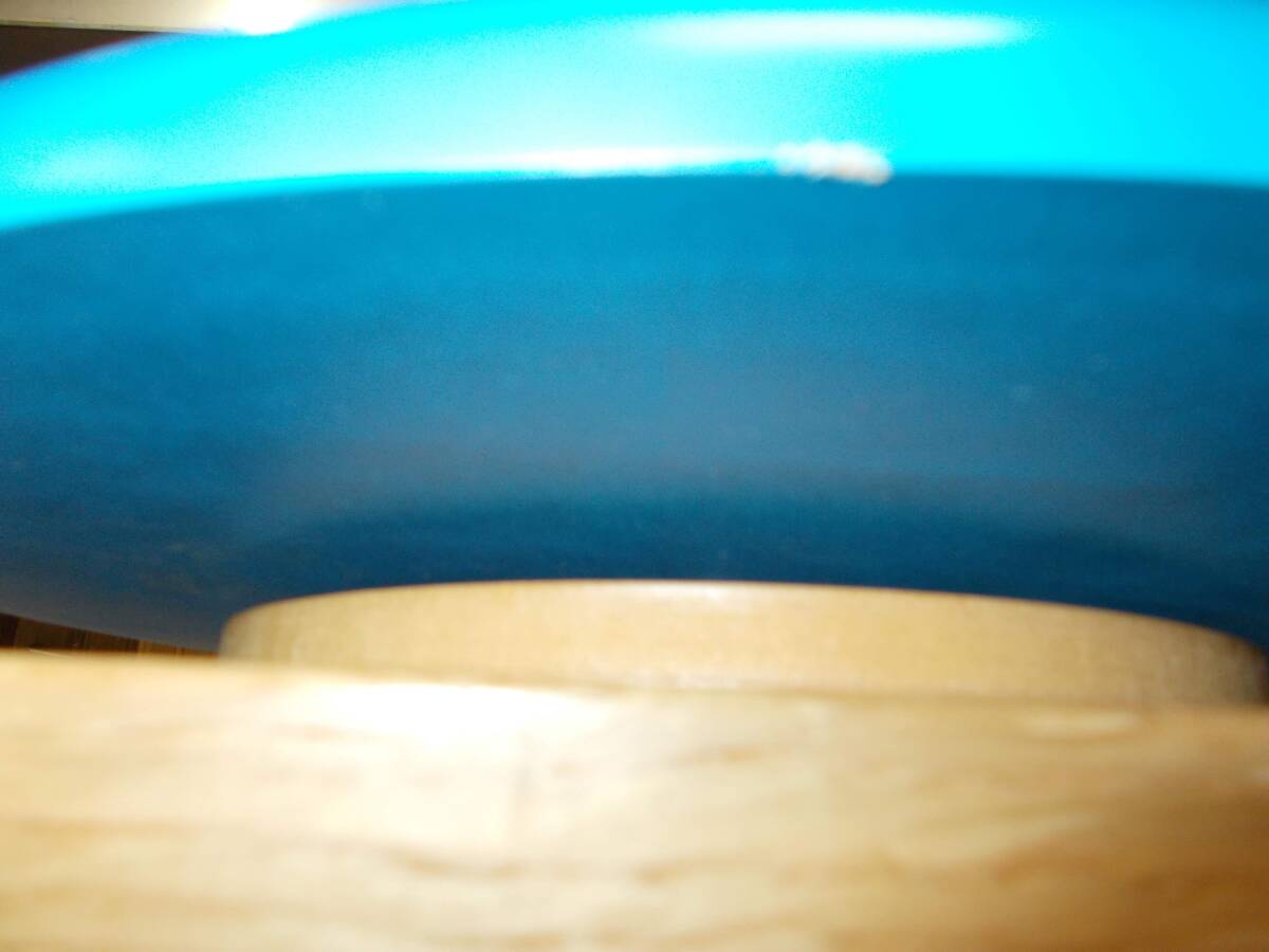 回転丸テーブル 回転台 ブルー 直径41cm 展示品処分 側面下側にキズ まるこ の画像5