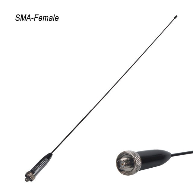 [ワイドバンド 逆SMA] 超軽量14g SMA-F 型 VHF UHF 144MHz 430MHz 送信 エアバンド受信 Baofeng対応 ハンディ フレキシブル アンテナの画像1