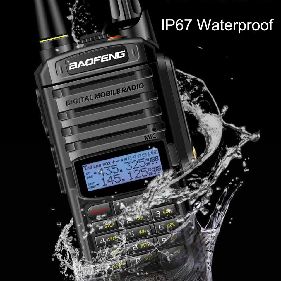 [IP67 waterproof dustproof U/V dual 2 pcs ] Baofeng UV-9R Plus transceiver 144/430 marine earphone mike Japanese . translation attaching transceiver ski disaster prevention .