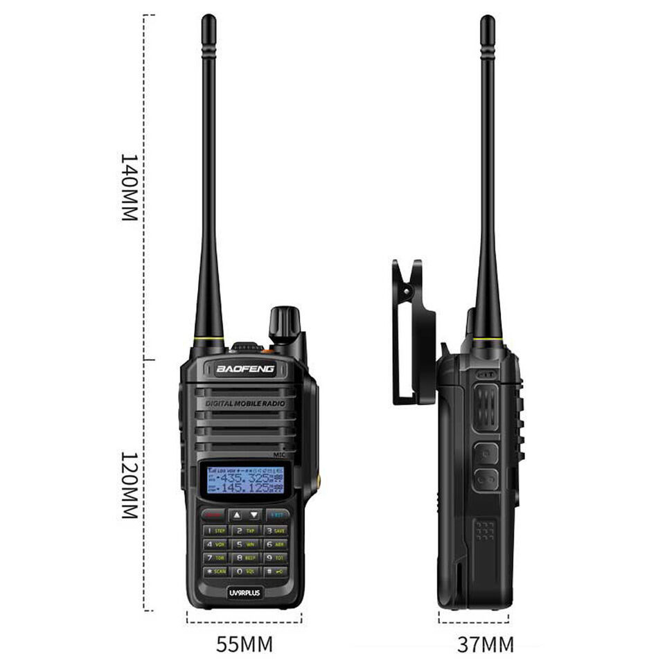 [IP67 waterproof dustproof U/V dual 2 pcs ] Baofeng UV-9R Plus transceiver 144/430 marine earphone mike Japanese . translation attaching transceiver ski disaster prevention .