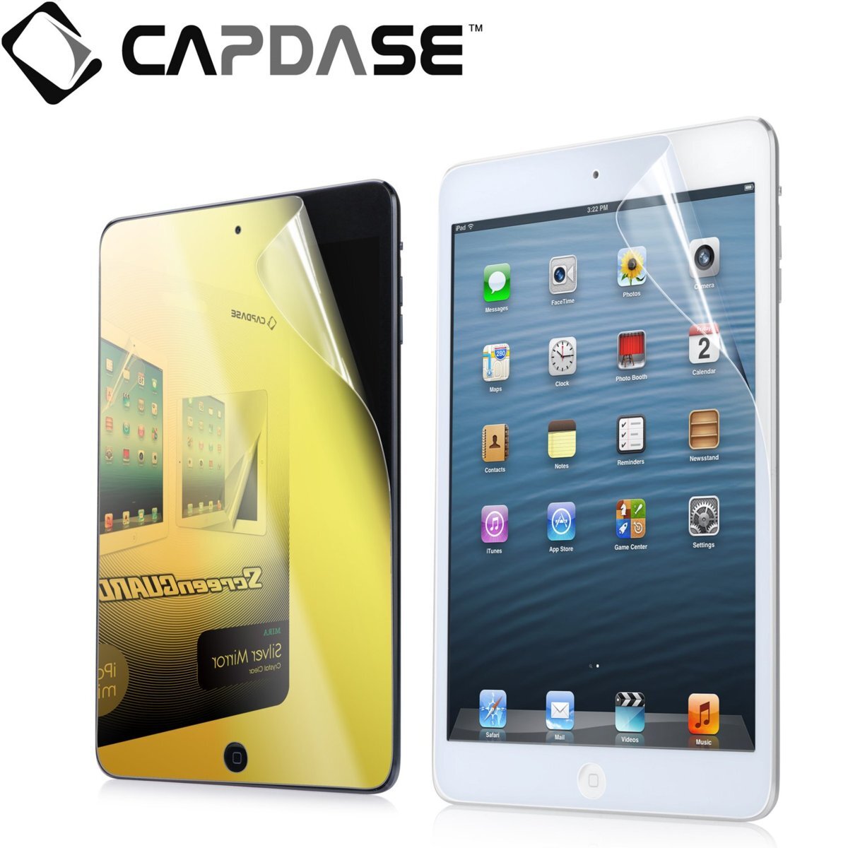 即決・送料込) CAPDASE Apple iPad Air 用 Professional Screen GUARD「ゴールド・グラス ミラータイプ」液晶保護シート_画像1