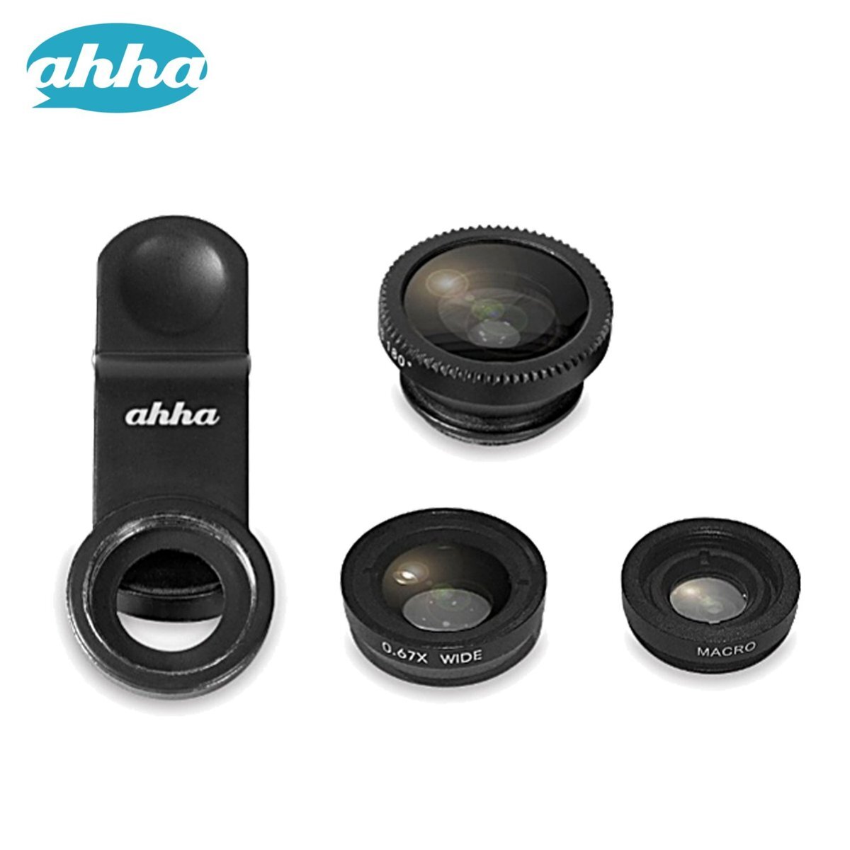 即決・送料込)【魚眼・マクロ・ワイド レンズセット】ahha スマートフォン、タブレット用 Universal CPL 3-IN-1 Lens Kit_画像4