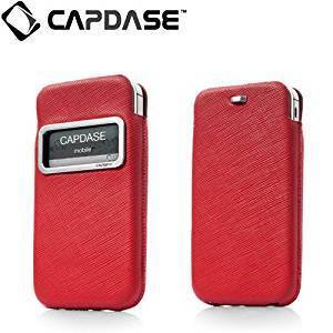 即決・送料込)【スリーブスタイルケース】CAPDASE iPhone 4S/4 用 スマートポケット リュクスID レッド/ブラック_画像1