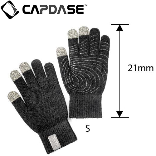 即決・送料込)【スマホを操作可能な手袋】CAPDASE Tapp Glove (指タッチ対応グローブ) Size S(21cm) ブラック_画像4
