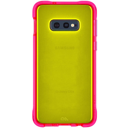 即決送料込)【大胆なネオンカラーがインパクト大！】Case-Mate Galaxy S10e Tough Clear - Neon Green/Neon Pink_画像1