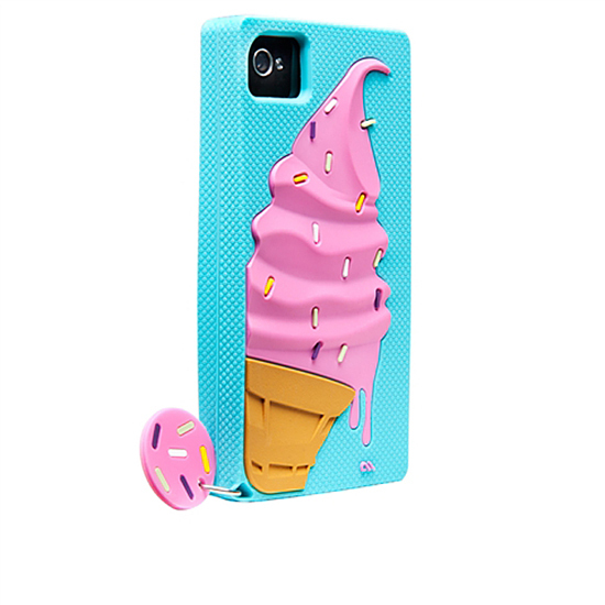即決・送料無料)【かわいいアイスクリームのケース】Case-Mate iPhone 4S/4 Creatures: Ice Cream Cone Turquoise_画像3