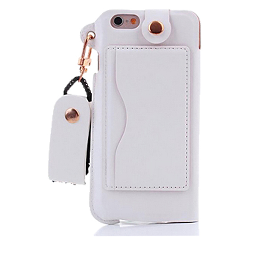 即決・送料込)【ネックストラップ付きスリーブスタイルケース】Fashion iPhone6s/6 Sleeve Style Case White_画像1
