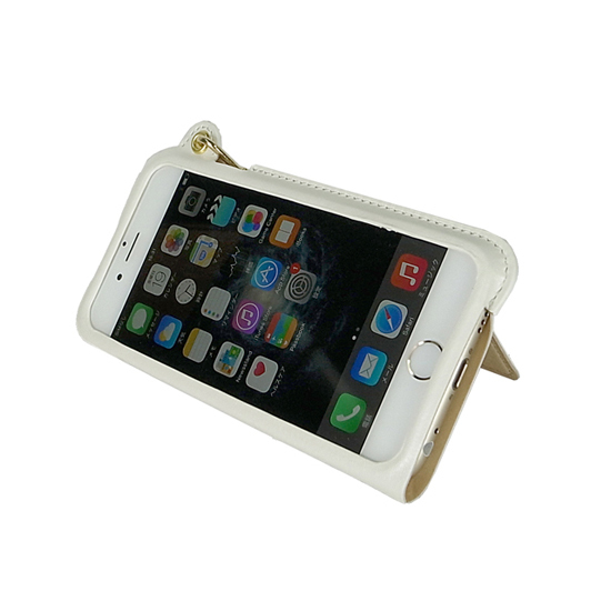 即決・送料込)【ネックストラップ付きスリーブスタイルケース】Fashion iPhone6s/6 Sleeve Style Case White_画像3