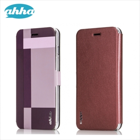 即決・送料込)【リバーシブルで色が変わる】ahha iPhone 6s Plus/6 Plus Dual Face Flip Case SYKES Purple Checker/Metallic Red_画像1