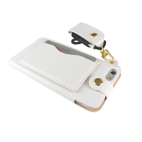 即決・送料込)【ネックストラップ付きスリーブスタイルケース】Fashion iPhone6s/6 Sleeve Style Case White_画像5