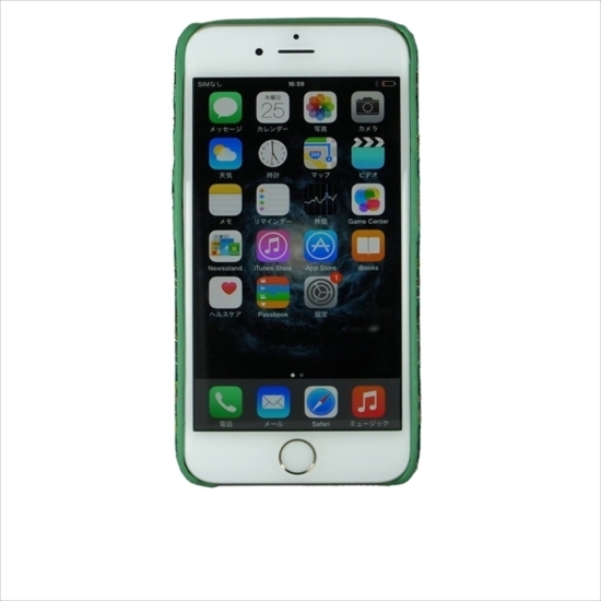 即決・送料込) がうがう！iPhone6s Plus/6 Plus Knitting Style Rear Cover Case Green エスニック アジアン 民族柄 ケース グリーン_画像2