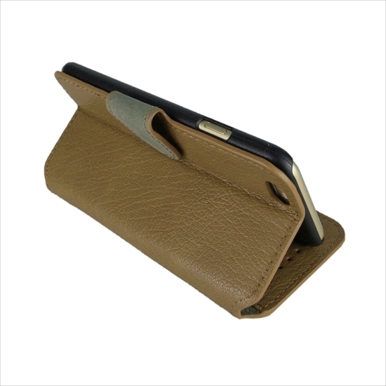 即決・送料込)【エンボスレザー調手帳型ケース】GauGau iPhone6s/6 Emboss Leather Style Case Brown_画像5