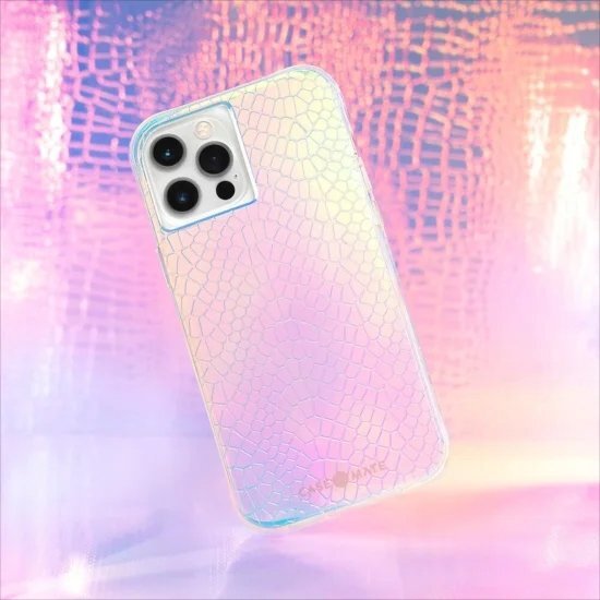 即決・送料込)【虹色に輝くスネークスキンをイメージ+抗菌仕様】Case-Mate iPhone 12 / iPhone 12 Pro 共用 Iridescent Snake w/ Micropel_画像2