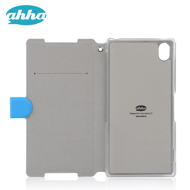 即決・送料込)【ストラップホール付き手帳型ケース】ahha Xperia Z2 docomo SO-03F Flip Case REILY ブルーの画像4