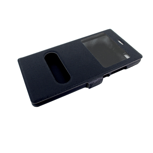 即決・送料込)【手帳型ケース】GauGau Huawei P8lite/Y!mobile LUMIERE 503HW Smart Case Black(スタンド機能つき)_画像3
