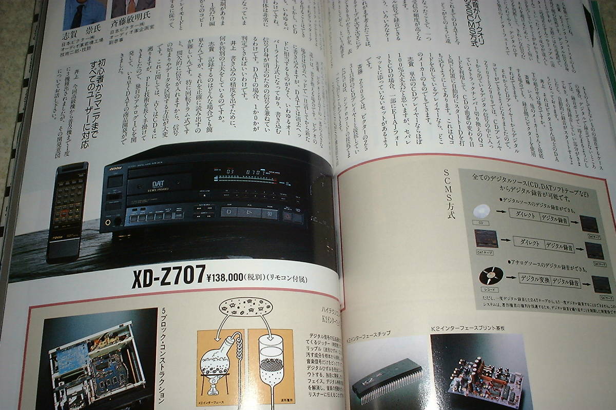 季刊オーディオアクセサリー 1990年 No.58 DAT特集/ビクターXD-Z909/XD-Z707/ソニーDTC-55ES/デンオンDTR-2000G/ローディDAT-88等テストの画像5