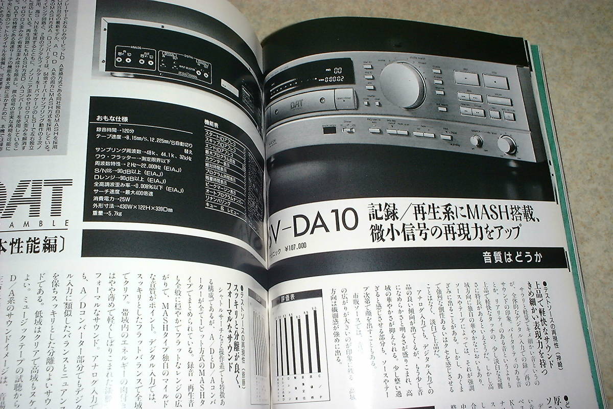 季刊オーディオアクセサリー 1990年 No.58 DAT特集/ビクターXD-Z909/XD-Z707/ソニーDTC-55ES/デンオンDTR-2000G/ローディDAT-88等テストの画像7