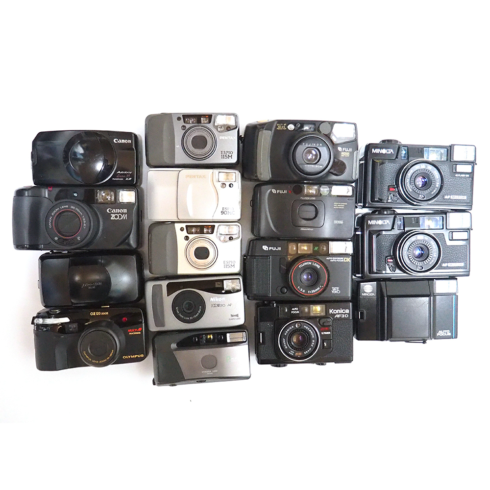  compact film camera 16 point summarize set Junk set sale NIKON PENTAX MINOLTA KONICA CANON OLYMPUS FUJI KYOCERA