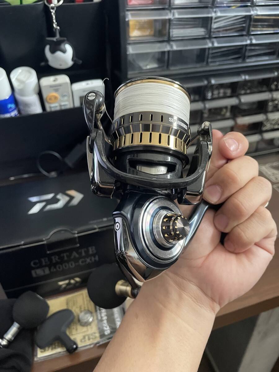 DAIWA 19セルテート LT4000-CXH SLPワークス スプール ハンドルキャップ ハンドル ハンドルノブ ベアリング追加 美品 フルカスタム_画像4