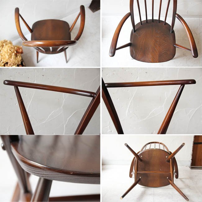 ■店頭価格　￥４４０００■ERCOLアーコールアームクエーカーチェア４０■ヴィンテージチェア 木製古木椅子■イギリスビンテ―ジ_画像7