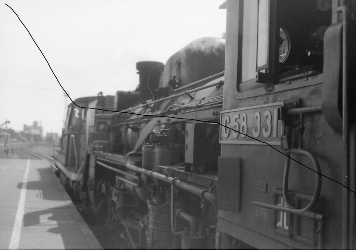 国鉄時代 昭和47年 北海道 SL 蒸気機関車 C58型 33号機 JNR 門鉄デフなど ９枚 データをメール添付で送信かCD-Rで。 の画像9