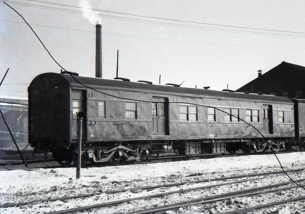 国鉄時代　雑客　旧客　旧型客車（オロハネ10 スエ78など）　荷物列車 10枚　データをメール添付かCD-Rで。_スエ78 3軸ボギー 池北線 池田機関区