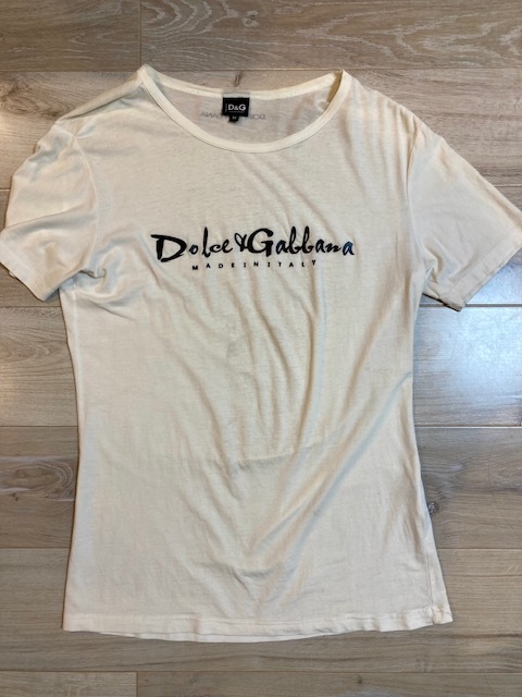 ドルチェ＆ガッバーナ Tシャツ Mサイズ メンズ白 DOLCE＆GABBANA ドルガバ半袖Tシャツ_画像1