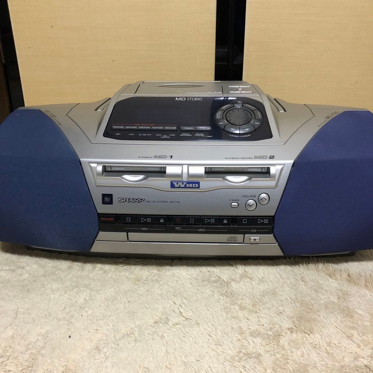 SHARP MD-F200 カセット CD MD プレーヤー　ジャンク