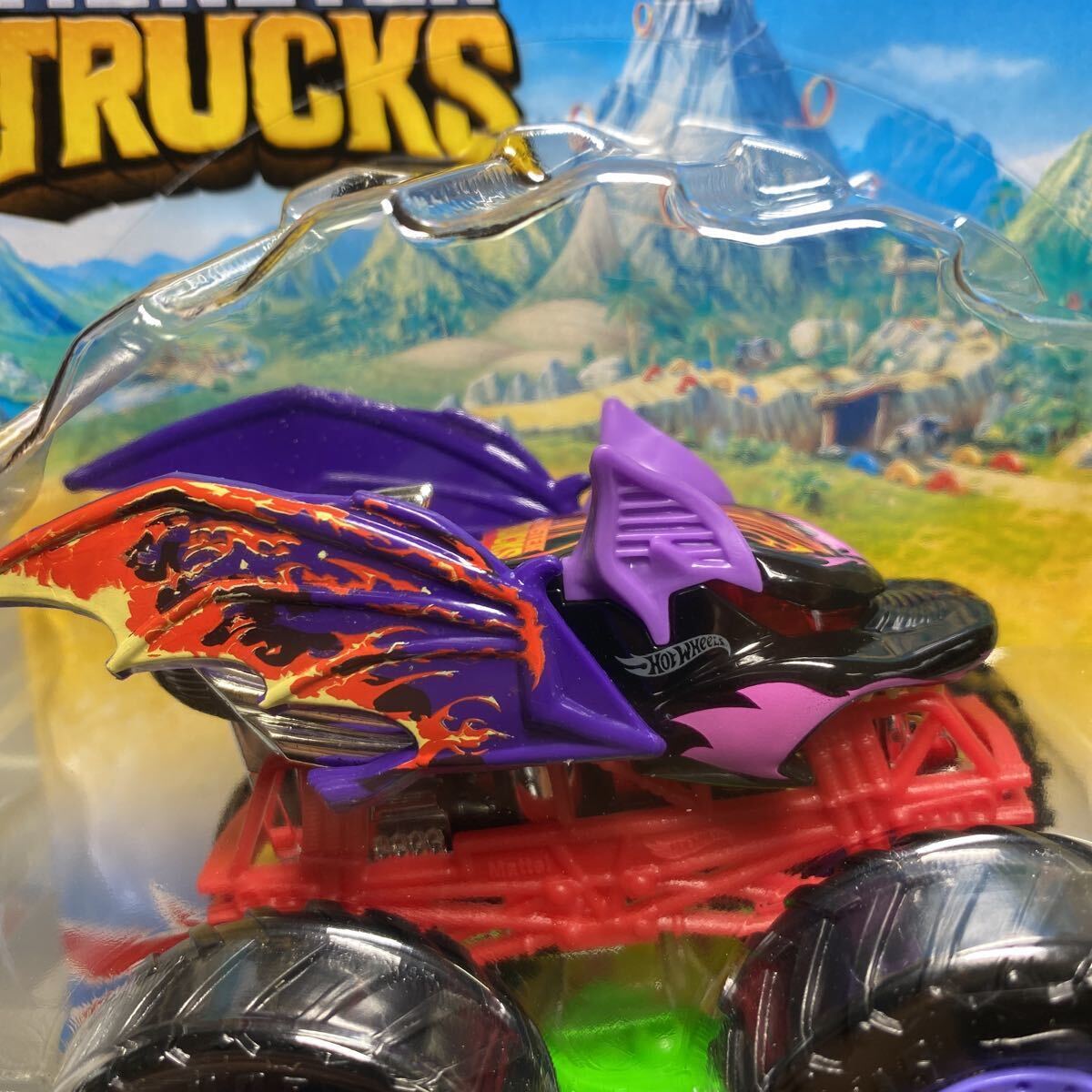 Hot Wheels MONSTER TRUCKS 989G ホットウィール モンスタートラック BATTITUDE バティチュード ブリスター紙破れあり_画像2