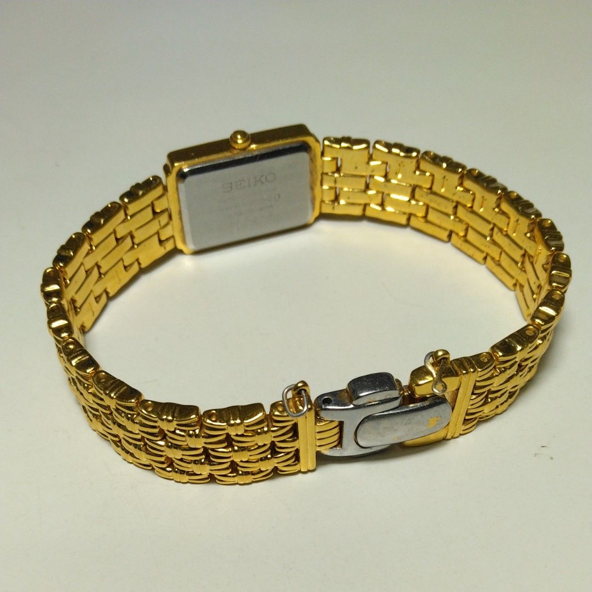 『◆WH-13758◆』SEIKO(セイコー)☆ゴールド ブレス一体型ウォッチ☆ SEIKO セイコー レディース クオーツ ブレスウォッチ 1F21-5F40