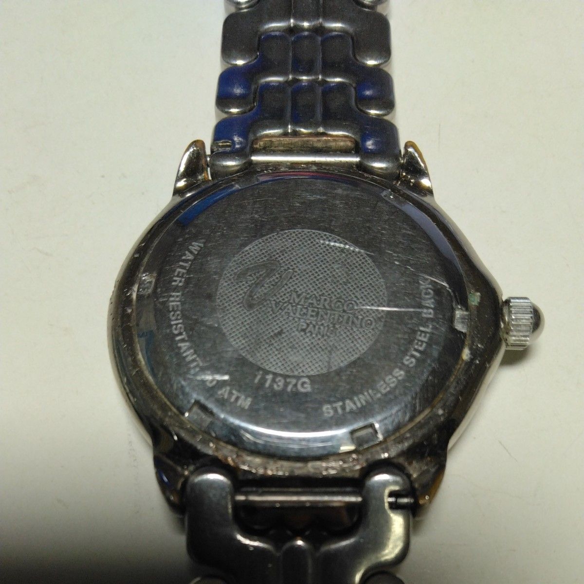 【電池切れ・ジャンク品】MARCO VALENTINO マルコ・バレンチノ メンズ クオーツ腕時計 1137G