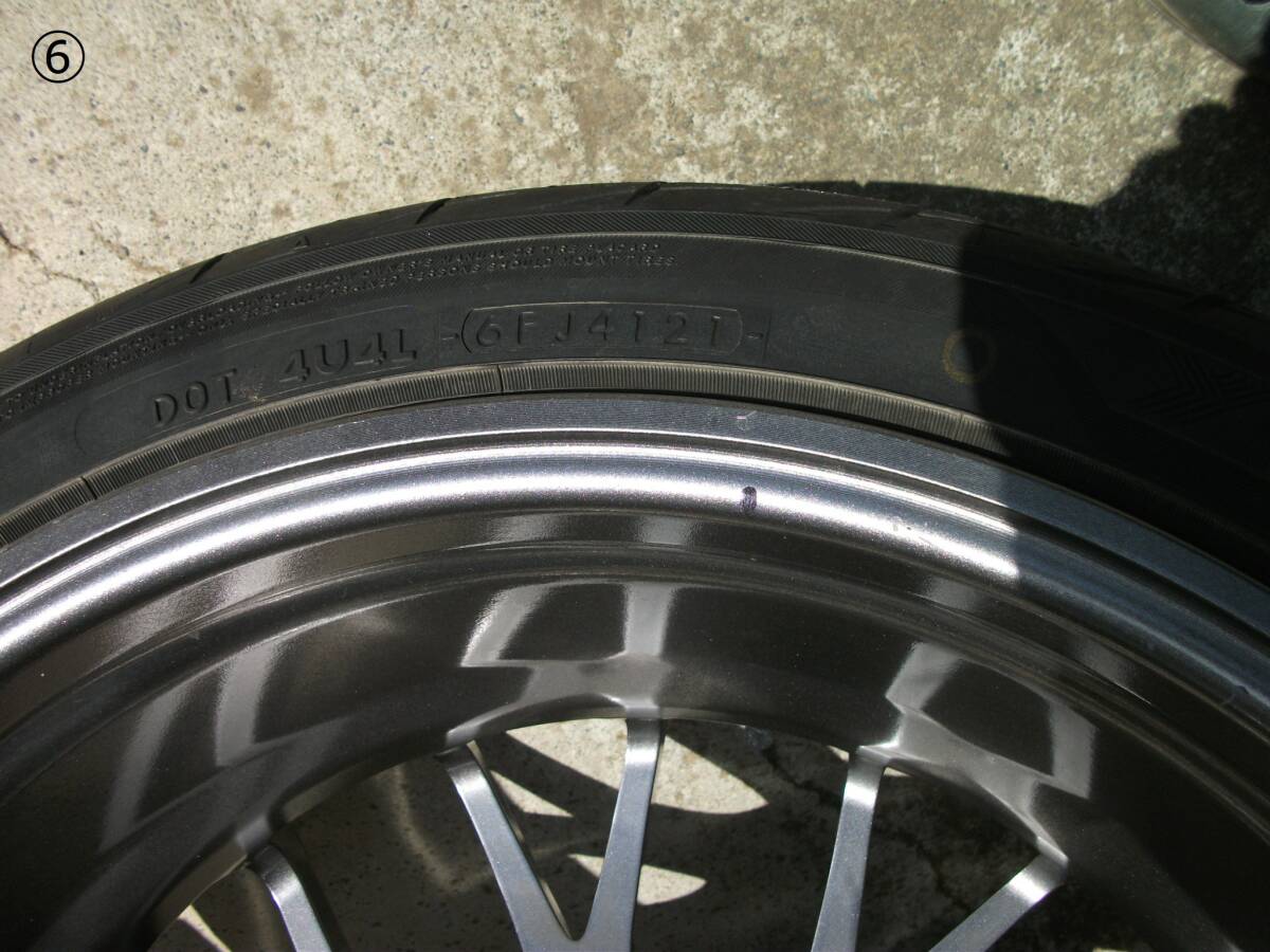 ENKEI PFM1 17インチ 7J 4穴 PCD100 ADVAN FLEVA V701 205/45R17 4本_画像6