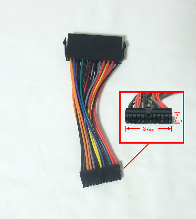 ATX main power supply conversion cable (24 pin female - Mini 24 pin male,14cm, new goods )