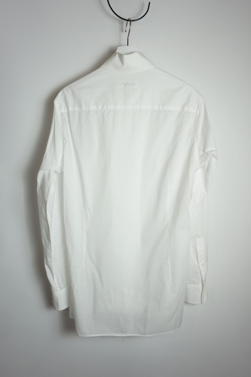 美品 正規15SS Yohji Yamamoto POUR HOMME ヨウジヤマモト リボン 襟 スカーフ シャツ 長袖 HU-B47-070白4本物912N▲_画像6