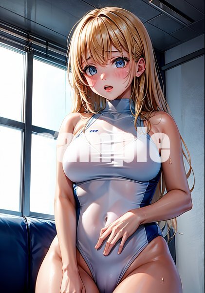 sB405_18【一点物 アートイラスト】 ai 美女 イラスト 美少女 高画質 同人 水着 美乳 美尻 アイドル 光沢紙 A4サイズ ポスター 作品_画像1