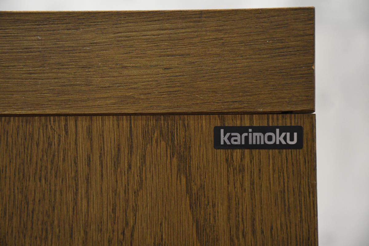 DDC4 karimoku カリモク HS3137 ブックキャビネット サイドボード 引き出し付き 本棚 書庫 書斎棚 飾り棚 観音開き ガラスキャビネットの画像10