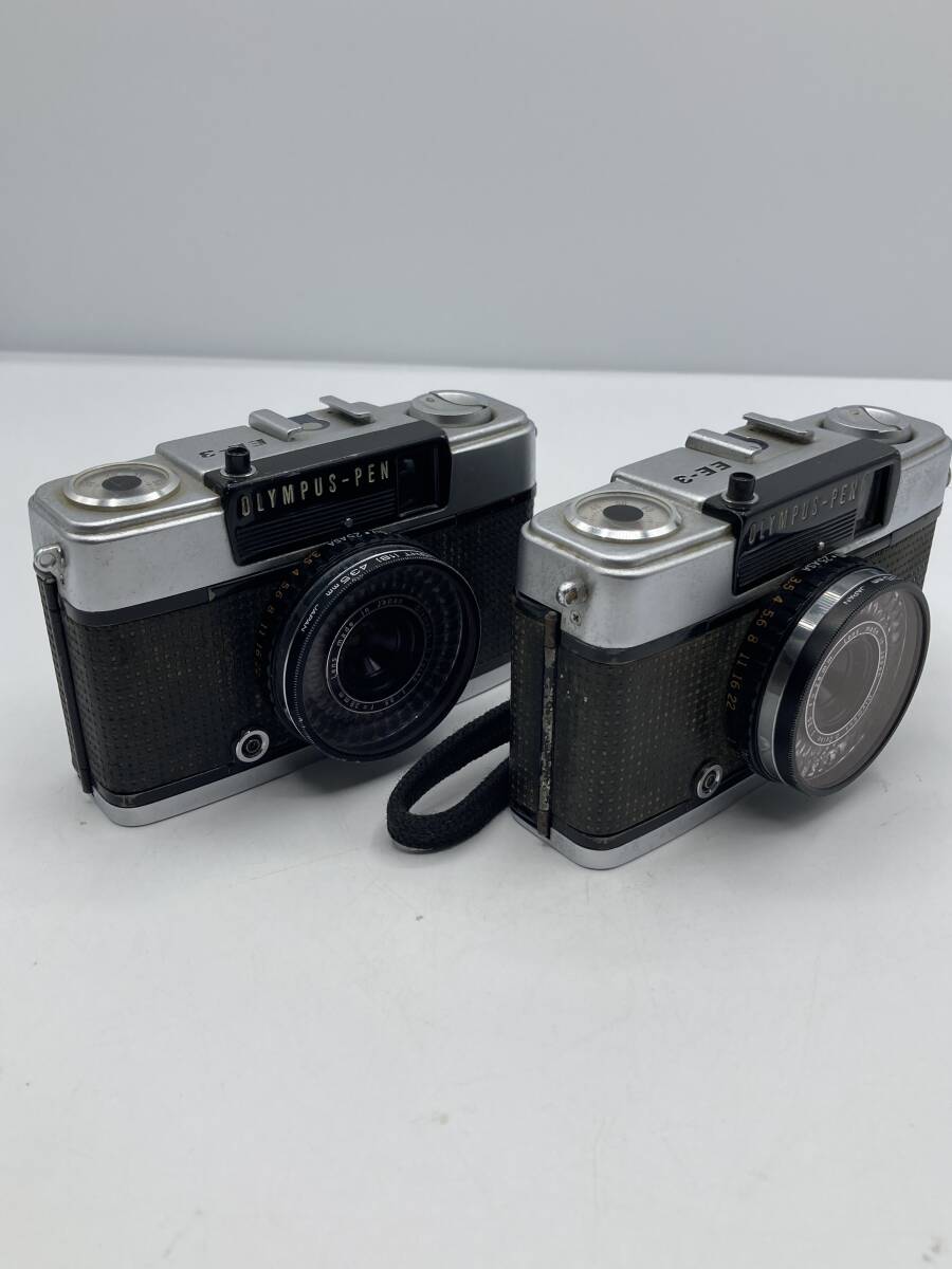 【2337】OLYMPUS-PEN EE-3/D.Zuiko 1:3.5 f=28mm コンパクトカメラ 2台まとめ 動作未確認の画像3