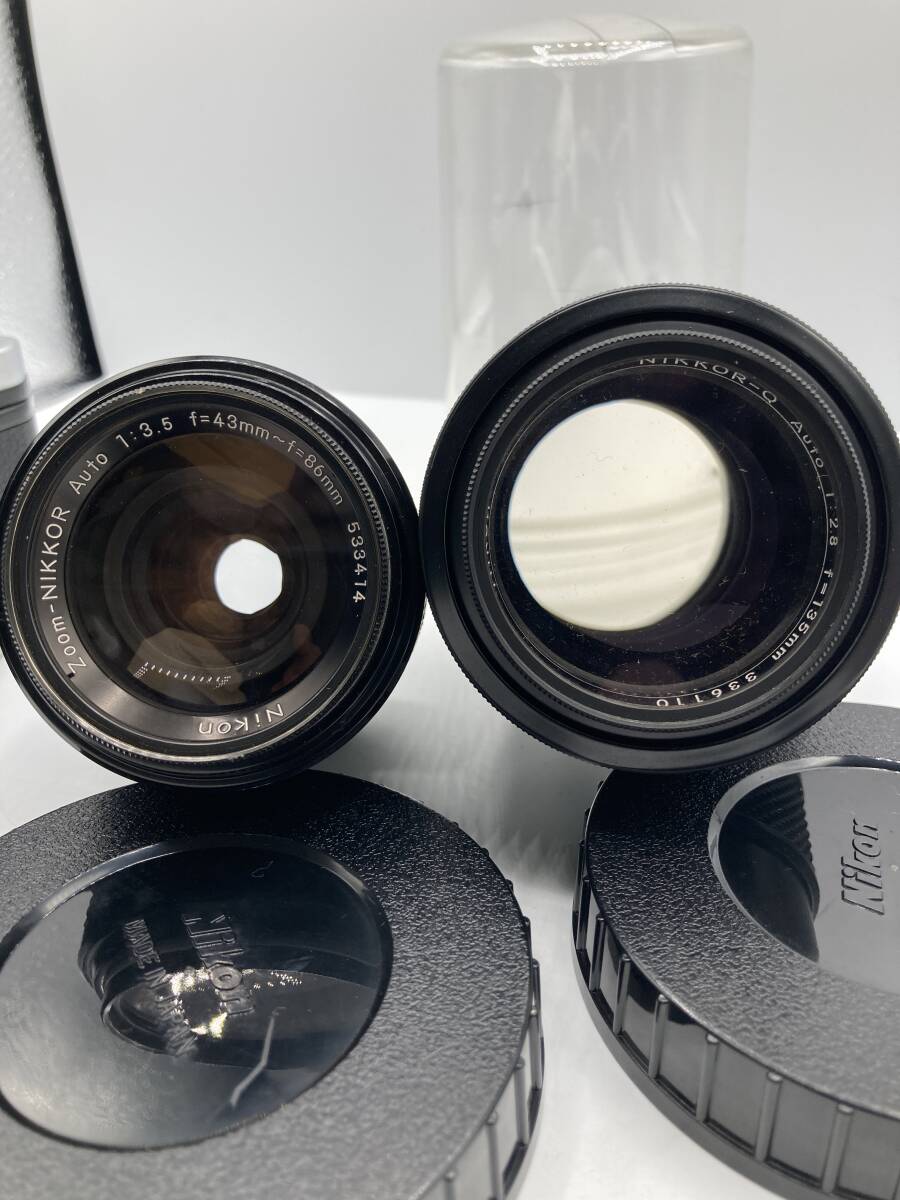 【2375】ニコン F2 ボディ＋レンズ NIKKOR 43-86mm 1:3.5/NIKKOR-Q 135mm 1:2.8 動作未確認 ジャンクの画像8