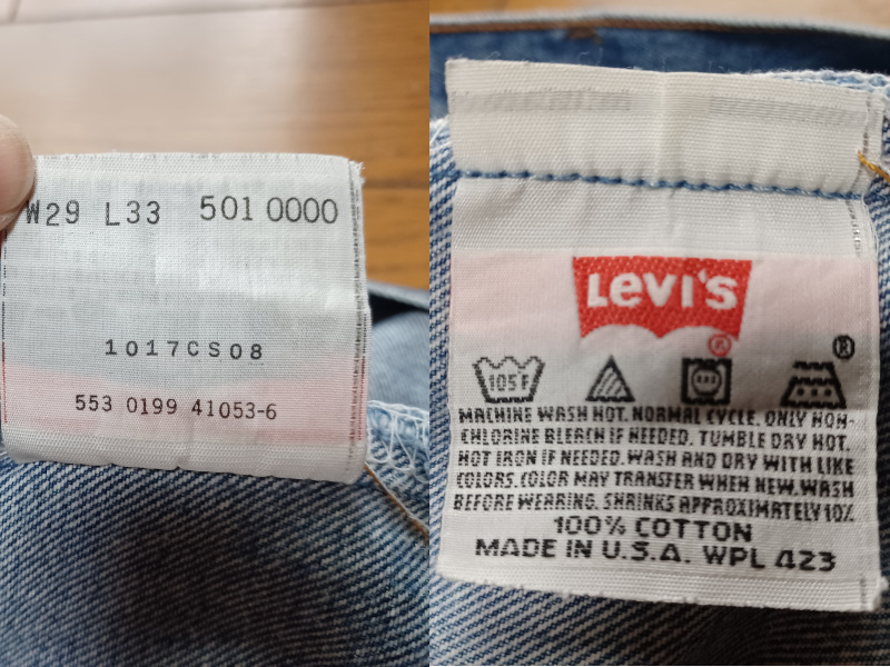 Levi's 501xx w29(70cm)　90年代USA製　送230円可能　553　_画像9