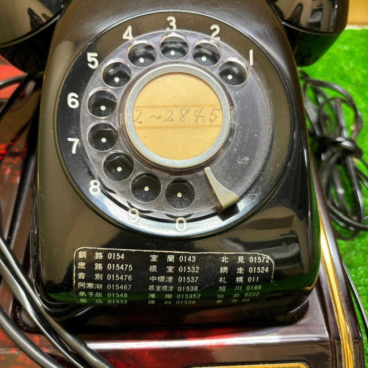  black telephone antique retro Showa Retro dial type that time thing telephone machine 