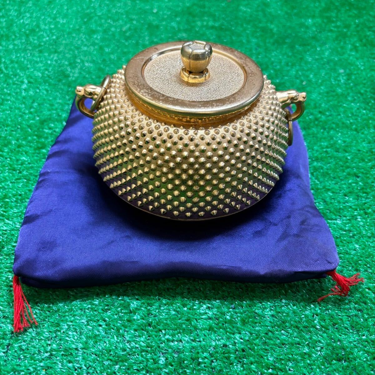  золотой. чай котел изобразительное искусство изделие прикладного искусства позолоченный чайная посуда удача в деньгах выше 