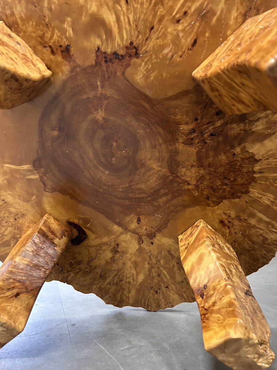天然木一枚板 座卓テーブル置台 花台 飾り台 の画像7