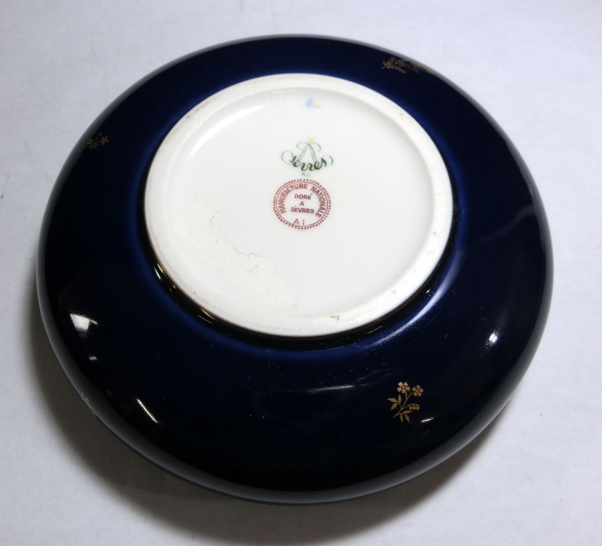 1000 jpy start ashtray 1 point Sevres sable fato blue gold paint small flower ash tray brand miscellaneous goods West ceramics accessory have TOM BB①435