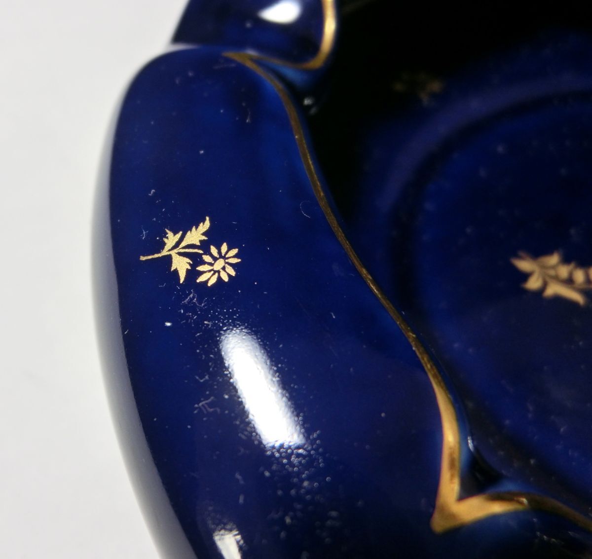 1000 jpy start ashtray 1 point Sevres sable fato blue gold paint small flower ash tray brand miscellaneous goods West ceramics accessory have TOM BB①435