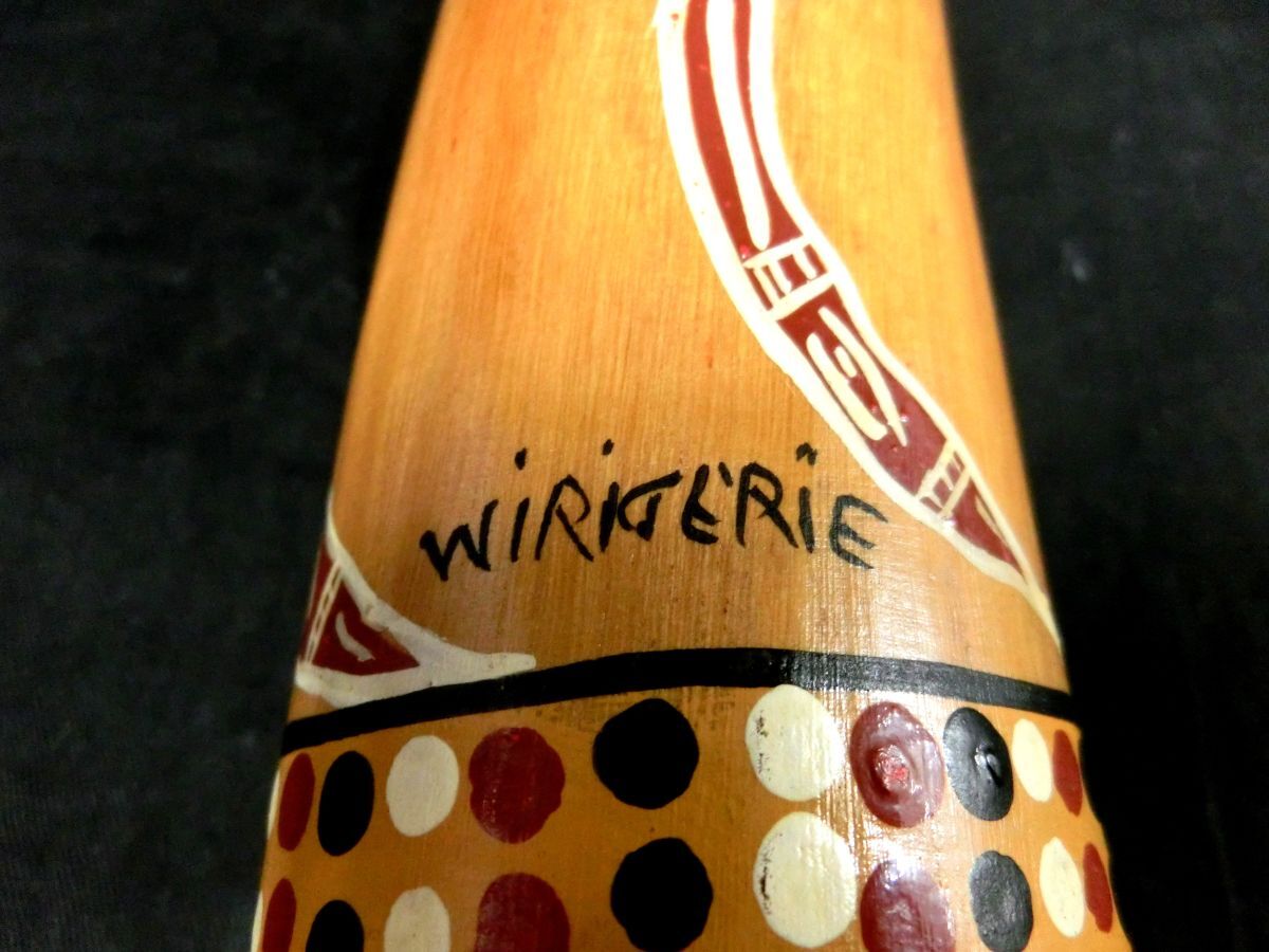 1000円スタート 楽器 ディジュリドゥ オーストラリア アボリジニ 民族楽器 木製 管楽器 先住民族 伝統楽器 全長88.5cm 3 ZZ8007の画像5