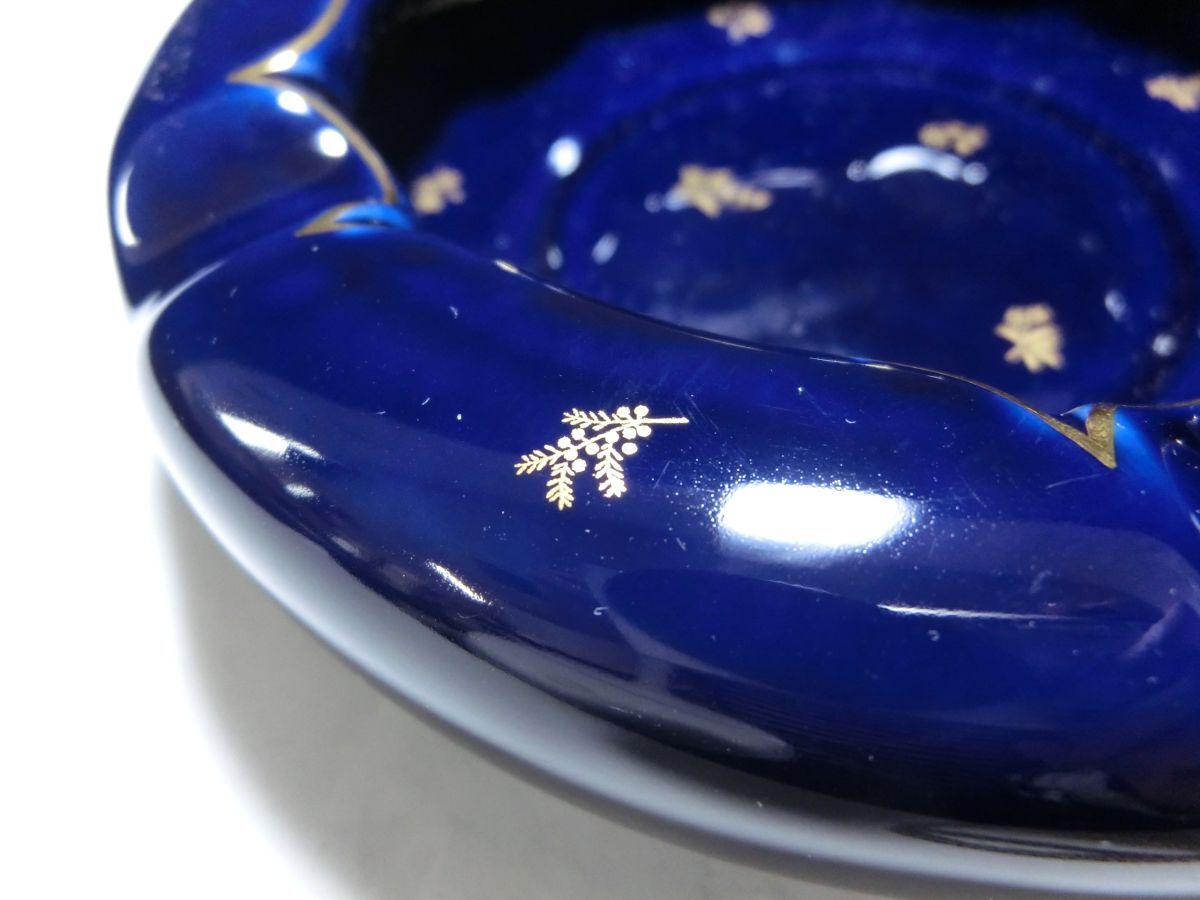 1000 jpy start ashtray 1 point Sevres sable fato blue gold paint small flower ash tray brand miscellaneous goods West ceramics accessory have TOM BB①435