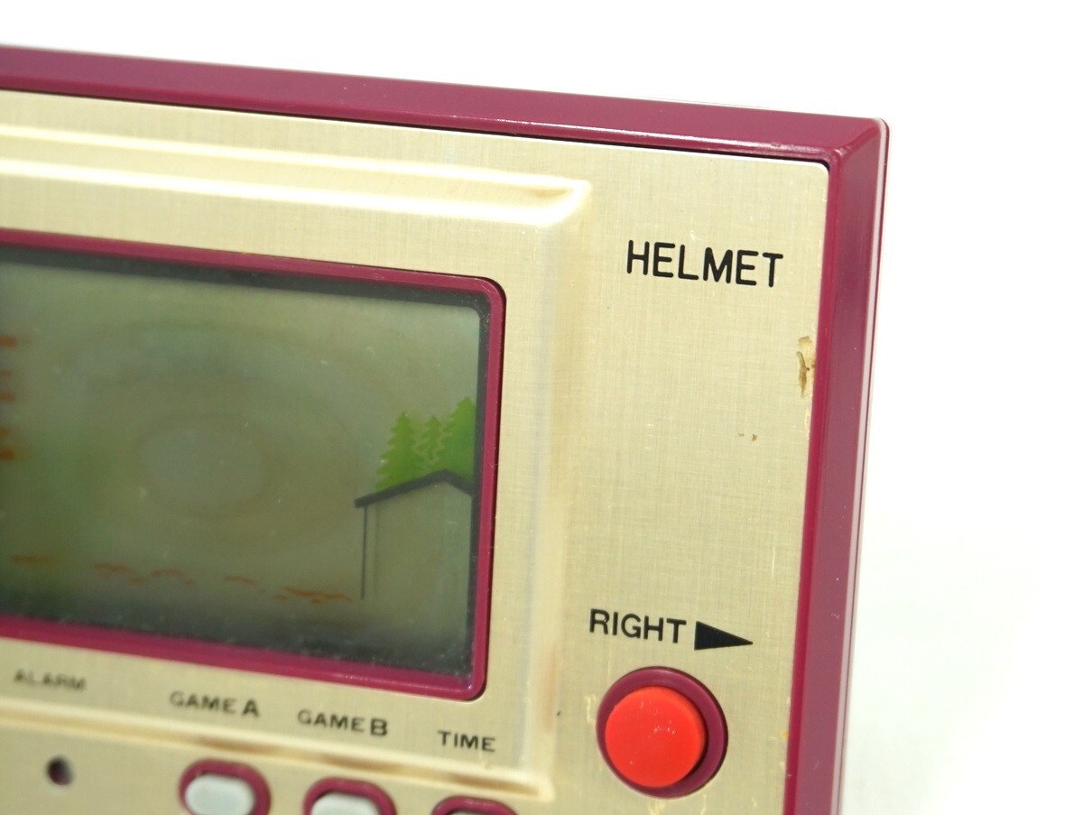 1000円スタート ゲームウォッチ ヘルメット GAME&WATCH HELMET CN-07 ゴールド Nintendo 本体 箱 取扱説明書 昭和レトロ 当時物 3 ZZ30035の画像3