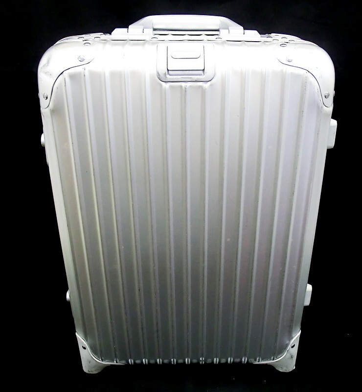 1000円スタート キャリーバッグ RIMOWA リモワ 2輪 スーツケース シルバー系 高さ約54cm/幅約37cm/奥行約20cm 4 BB4007_画像2